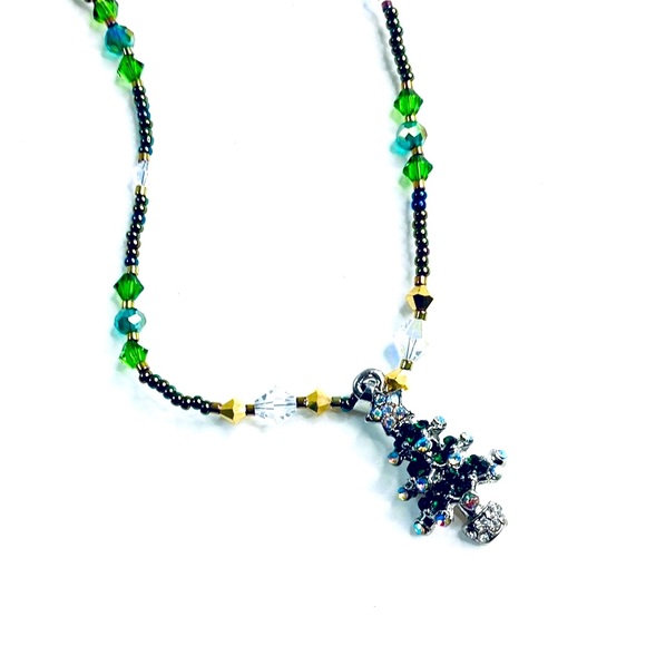 Handmade Oh Christmas Tree Statement Necklace - Picture 3 of 11